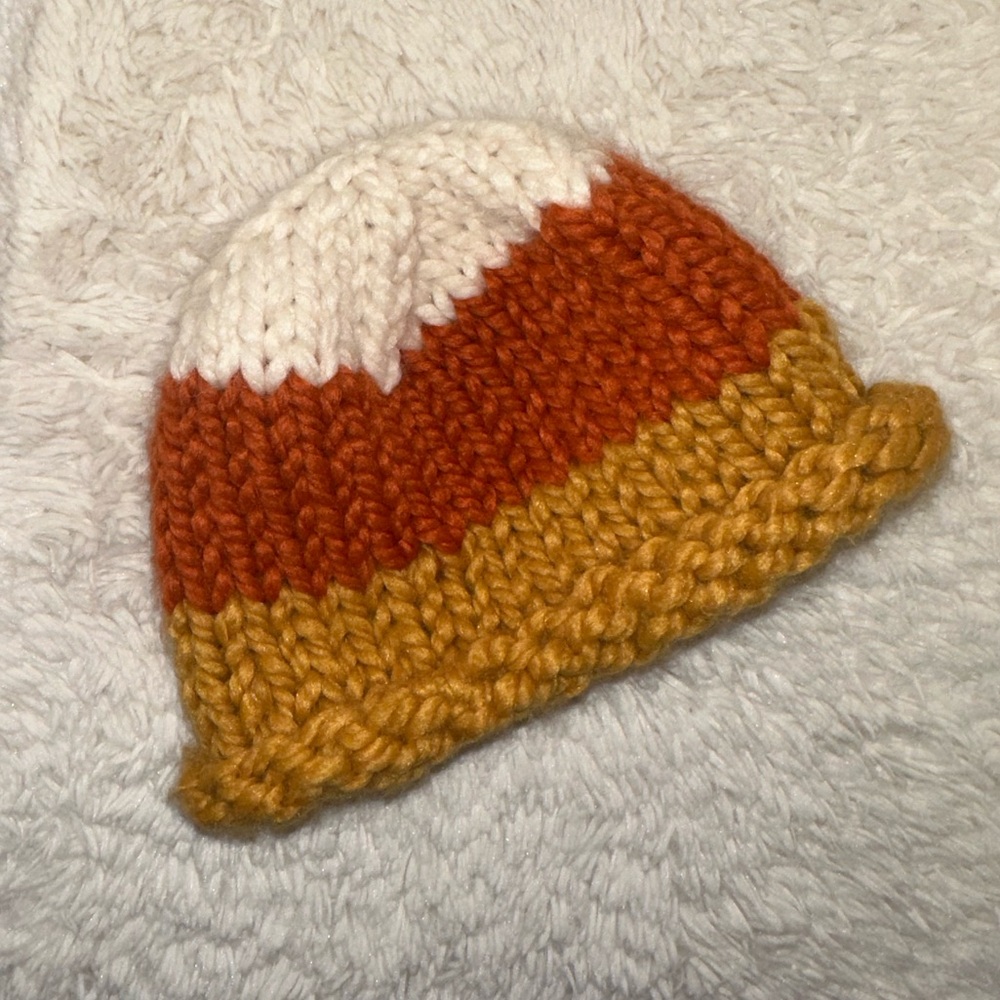Toddler Candy Corn Beanie Hat Halloween : Fall